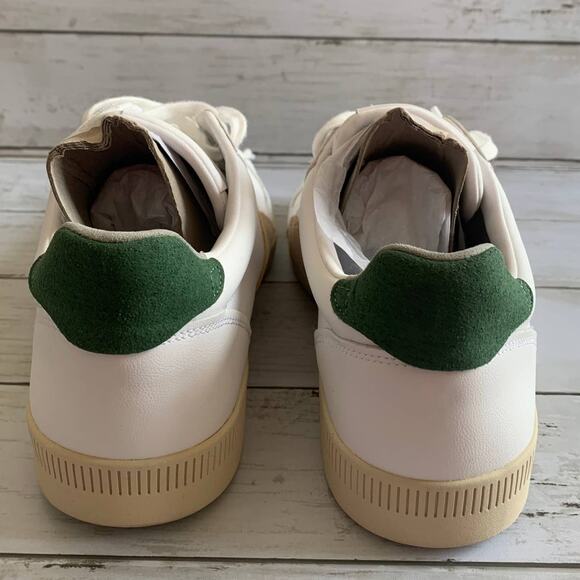 NEW Everlane The Releather Court Tennis Shoes Sneakers in White/Green/Tan - Picture 5 of 8
